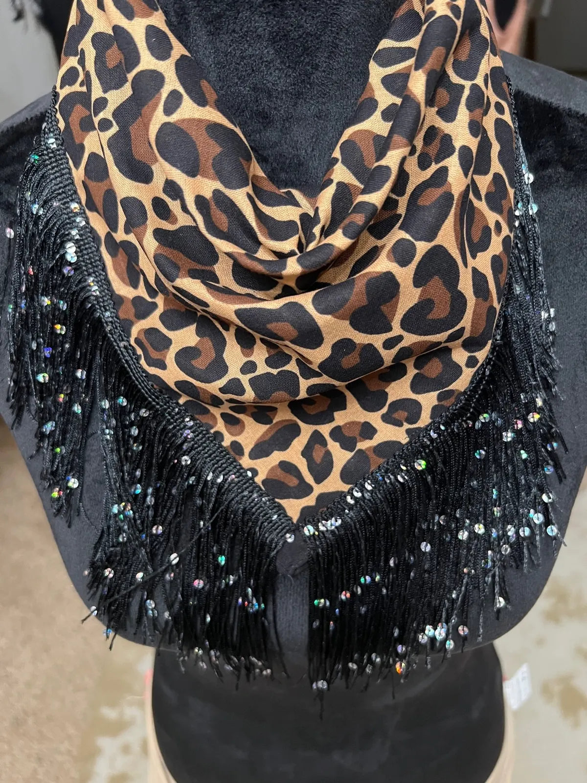 Sequin Fringe Bandana