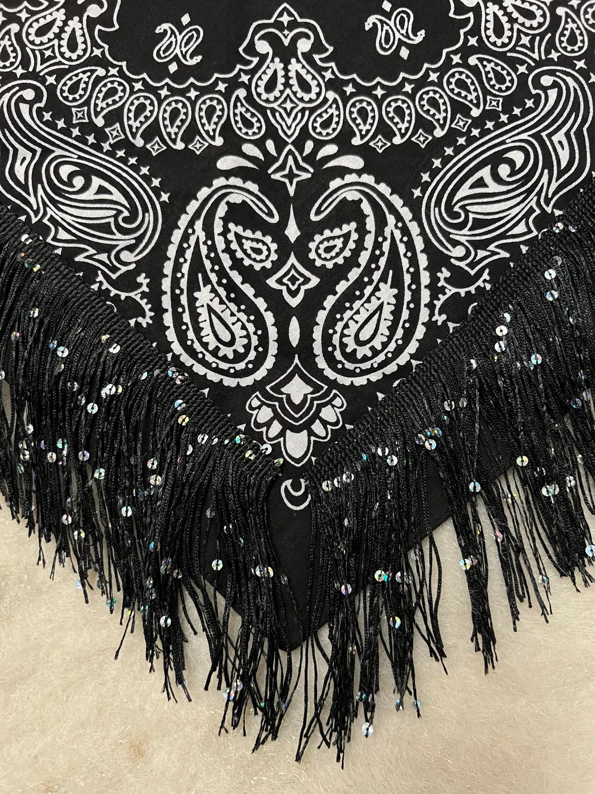 Sequin Fringe Bandana