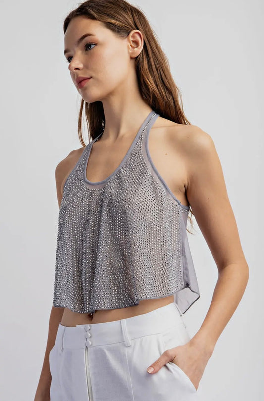 Sinless Shimmer mesh tank *Final Sale