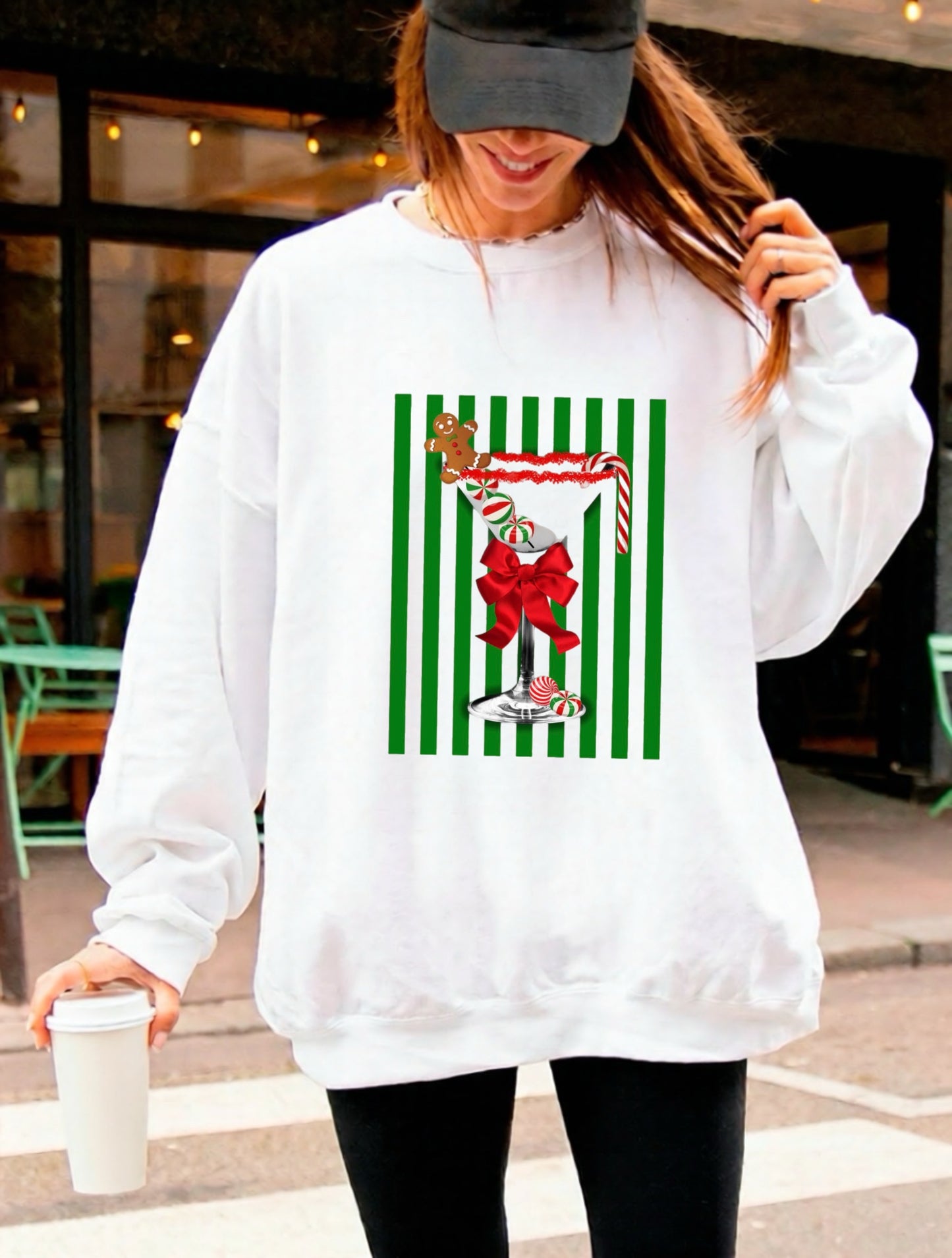 Merry-tini graphic top