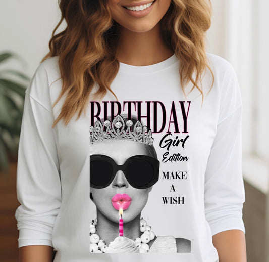 Birthday Cover Girl tee/LS tee/cropped hoodie/sweatshirt