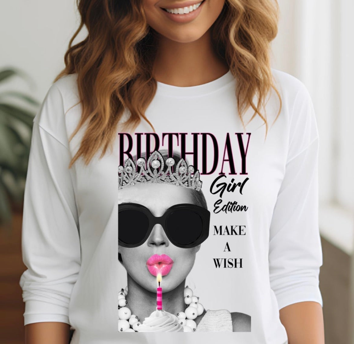 Birthday Cover Girl graphic top