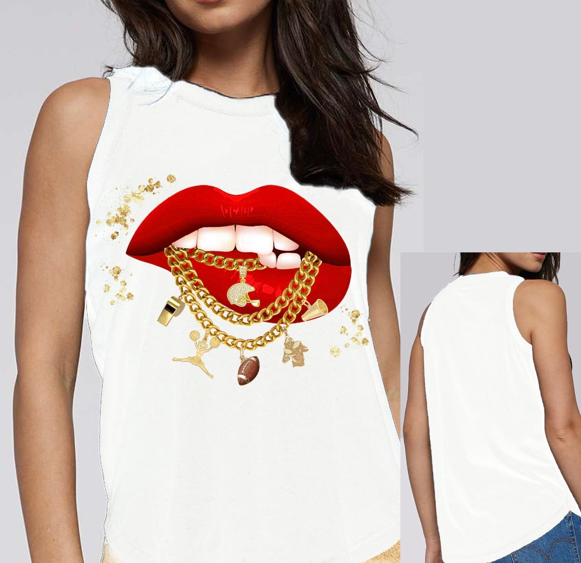 Game Day Glam graphic top