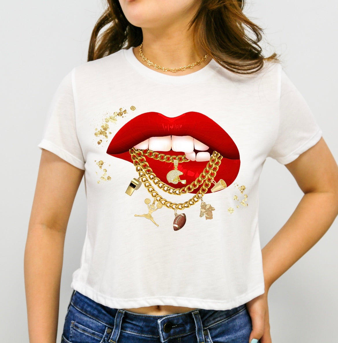 Game Day Glam graphic top