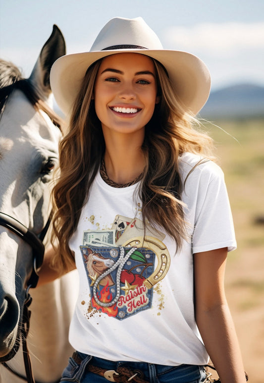 Raisin’ Hell tee/tank/cropped hoodie