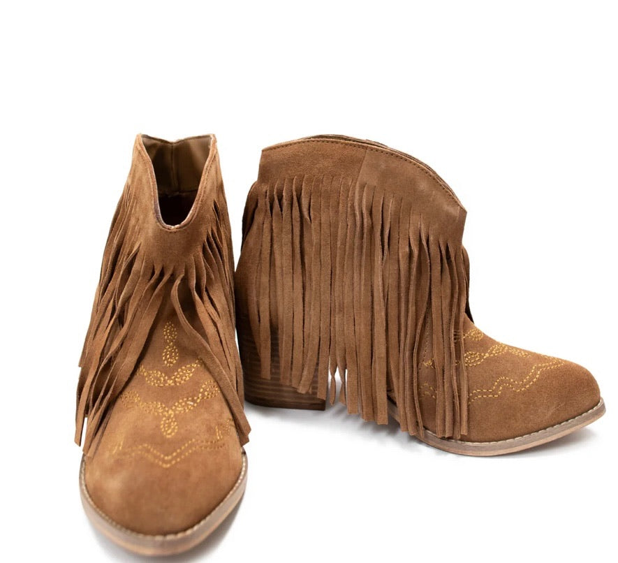 Amos Fringe booties