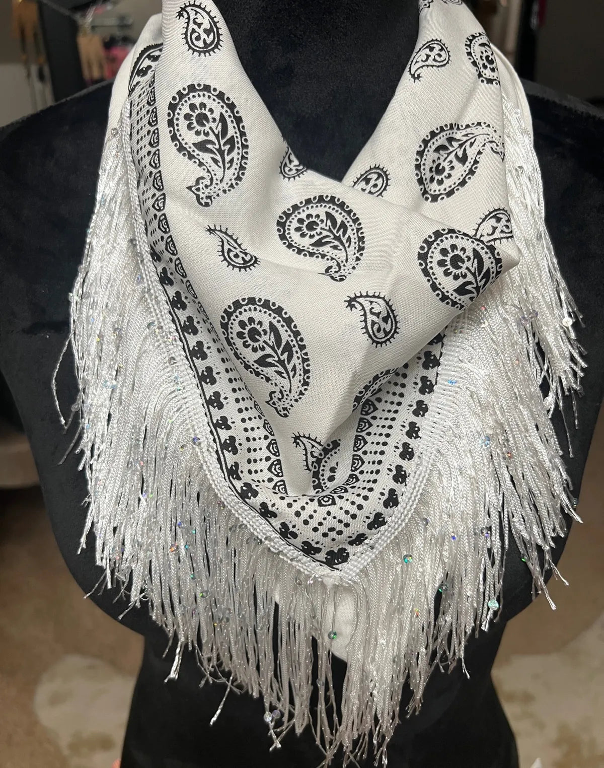 Sequin Fringe Bandana