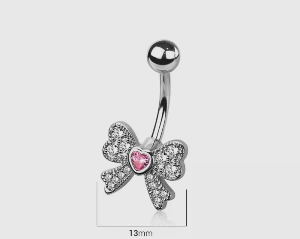Bow Babe belly button ring