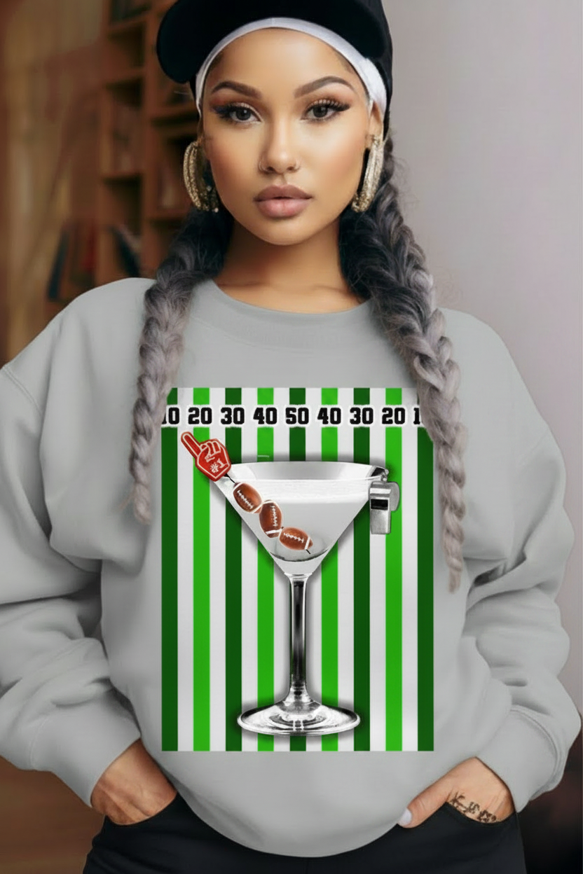 Touchdowns & Tinis graphic top