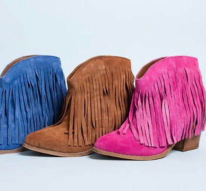 Amos Fringe booties