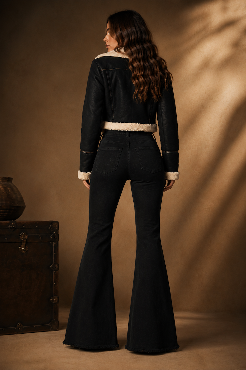 Fur The Drama flare jeans