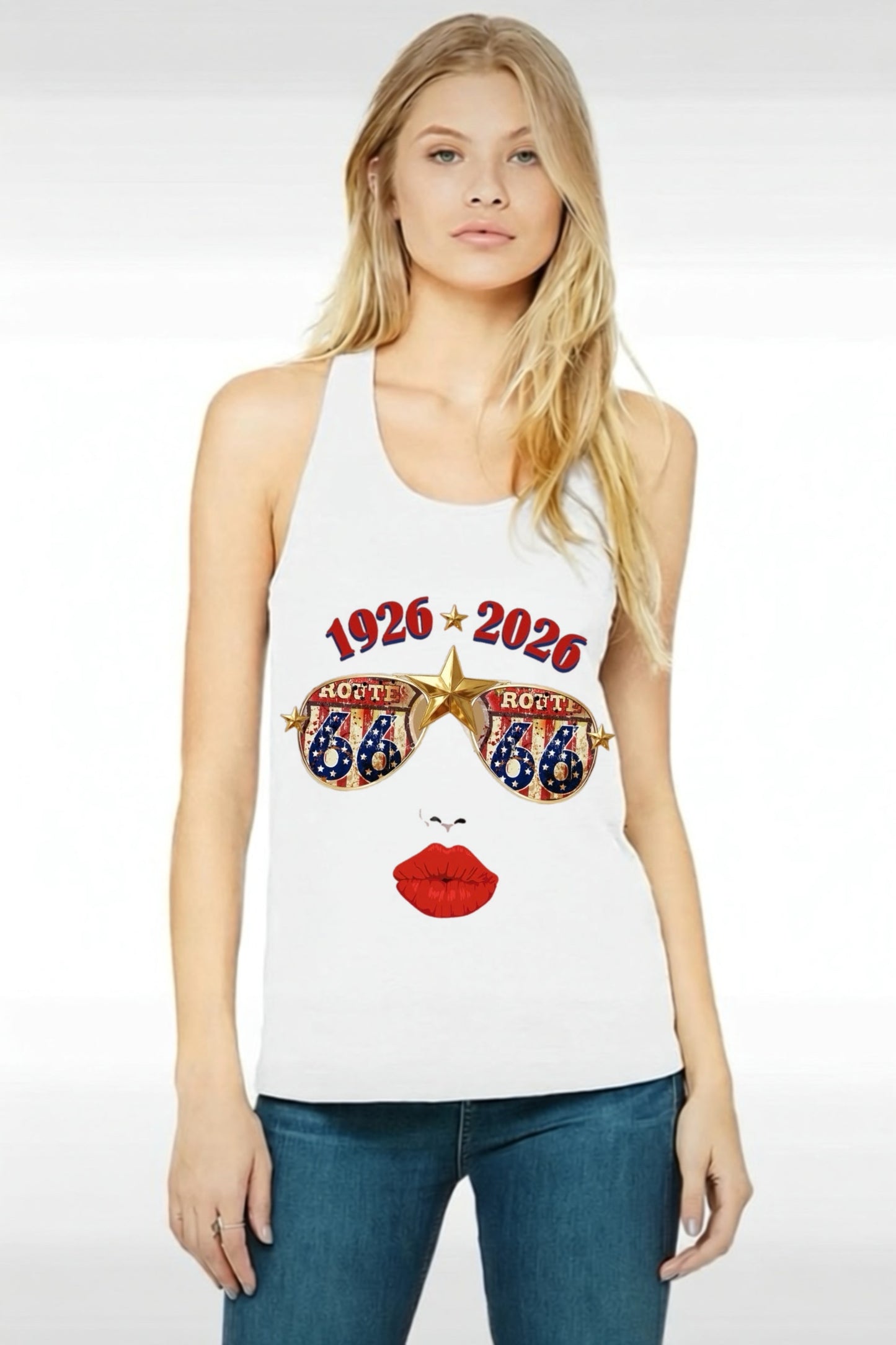 Rebel Lips & Route 66 graphic top