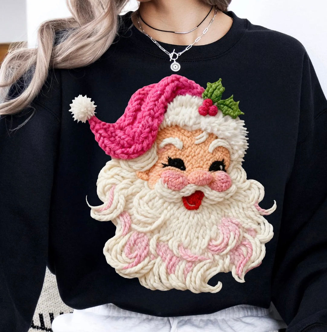 Santa In Stitches graphic top