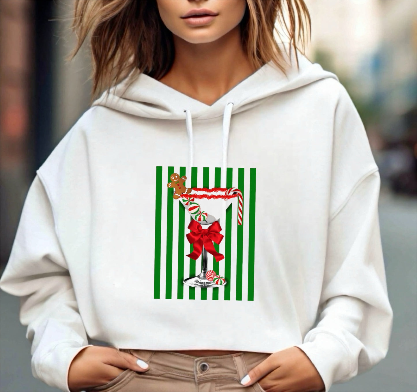 Merry-tini graphic top