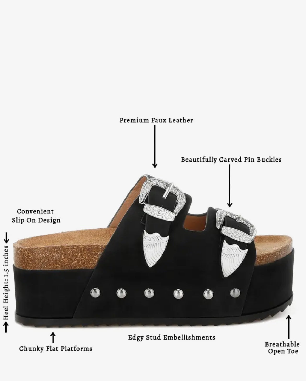 Buckle Up Babe platform slides