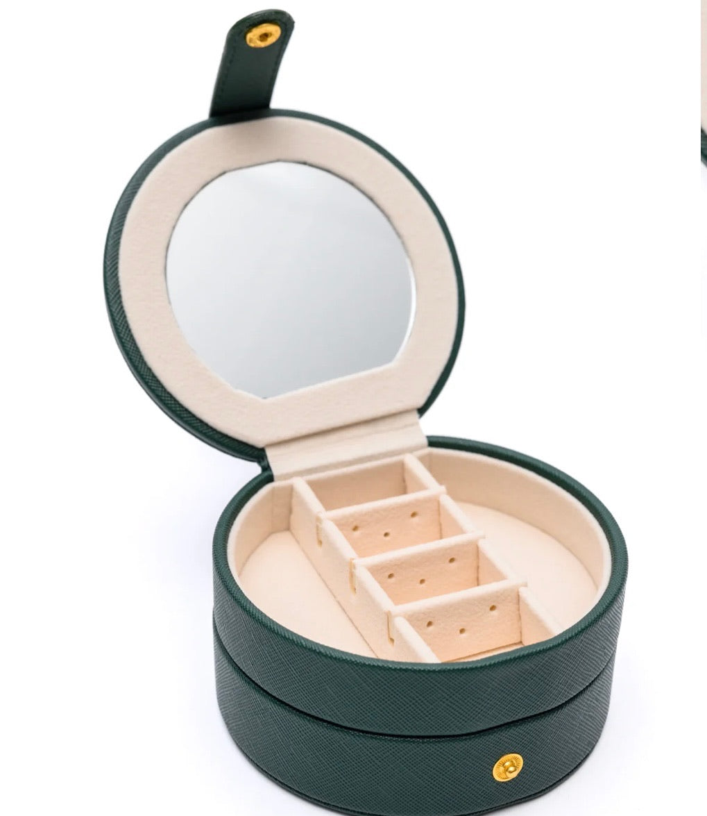 Round Travel Jewelry Case