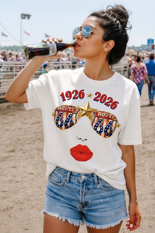Rebel Lips & Route 66 graphic top