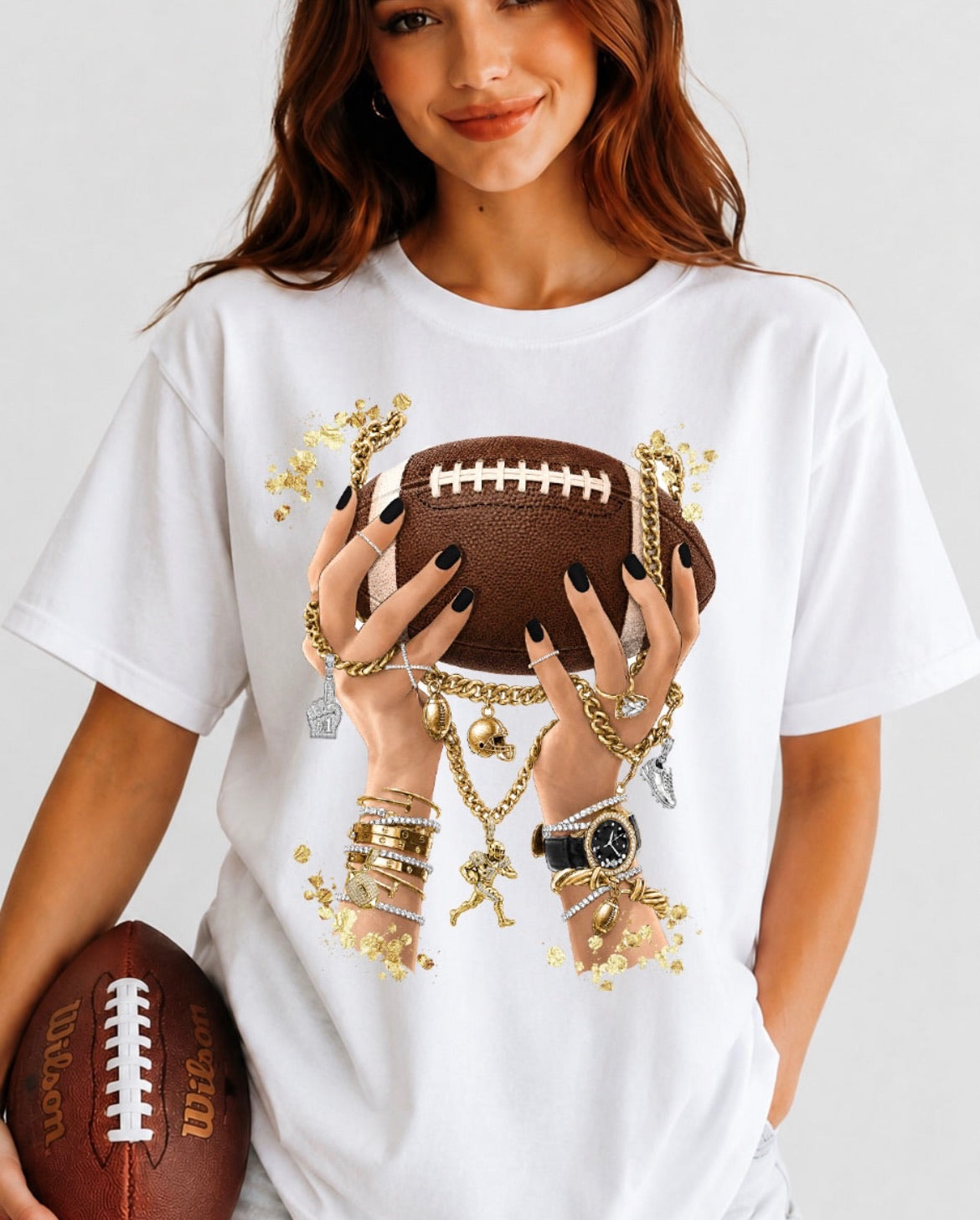 Gridiron Glam graphic top