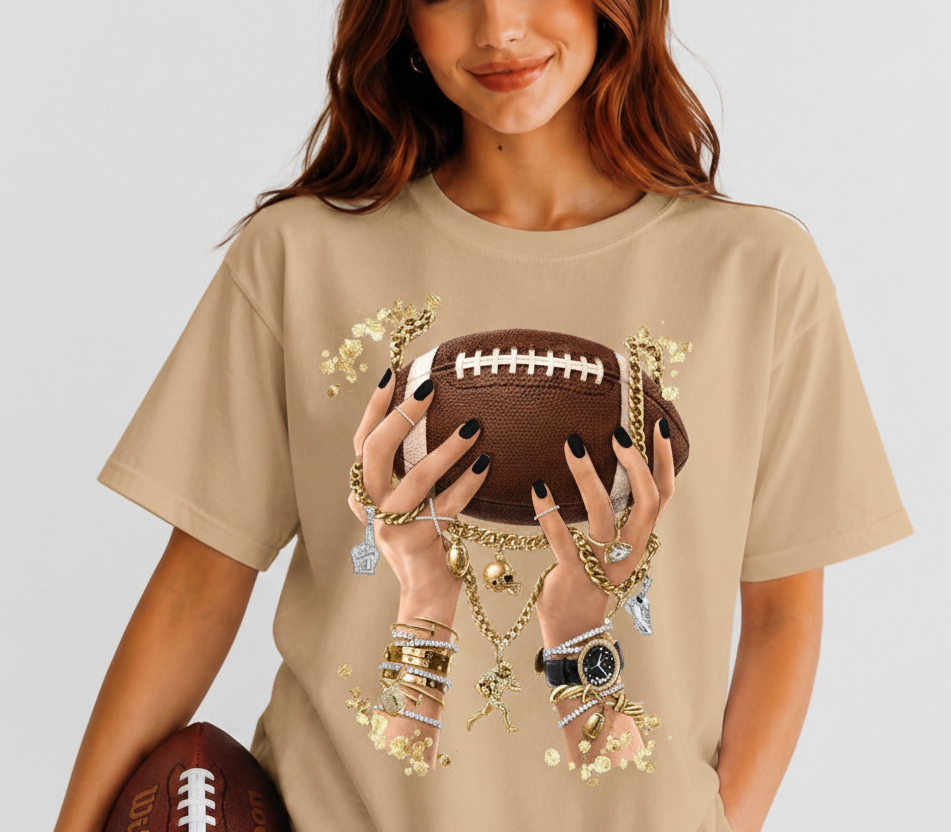 Gridiron Glam graphic top