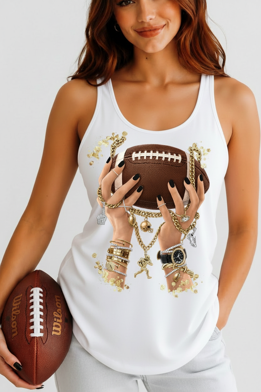 Gridiron Glam graphic top
