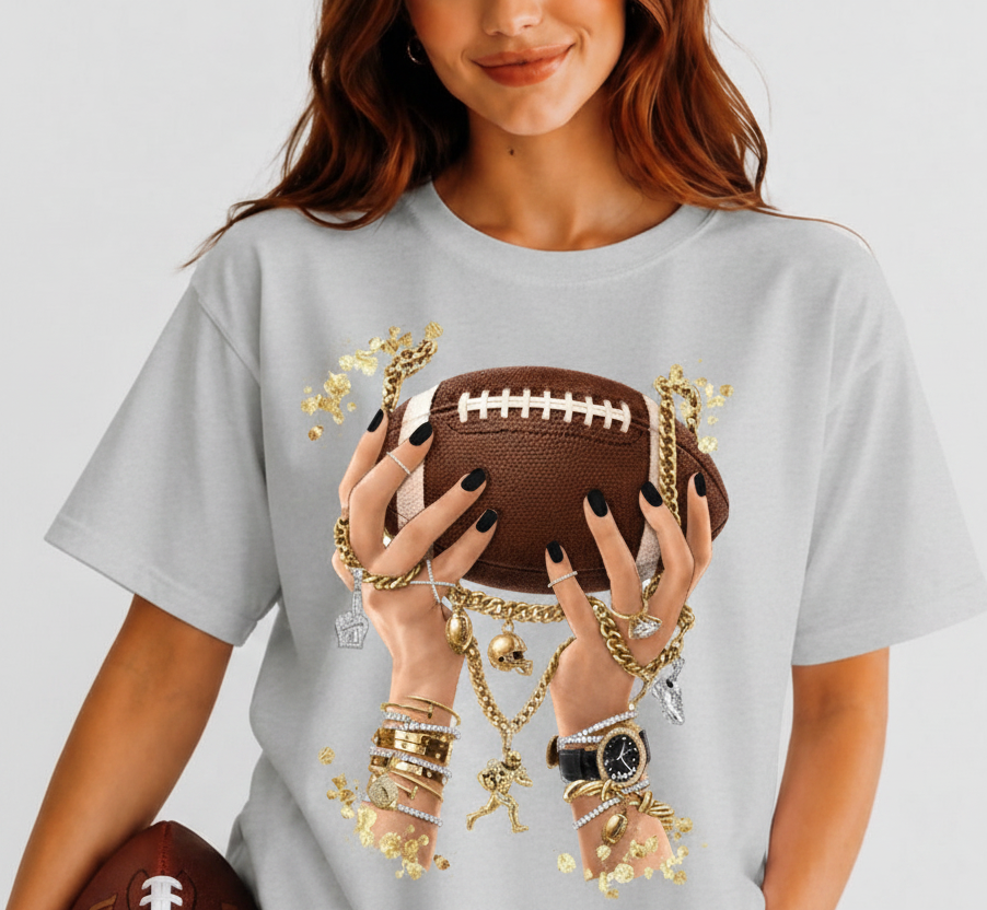 Gridiron Glam graphic top