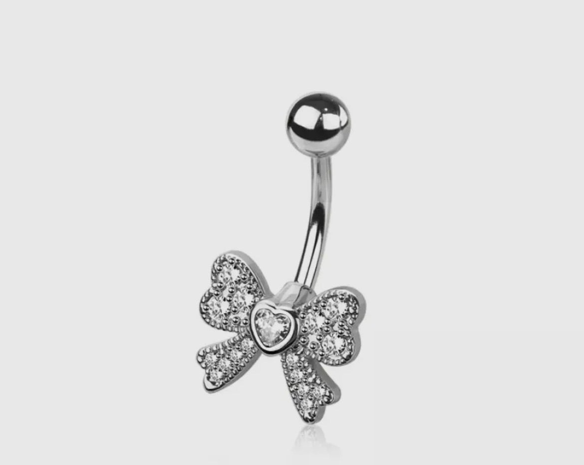 Bow Babe belly button ring