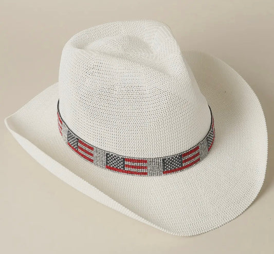 Red White & Wow cowgirl hat