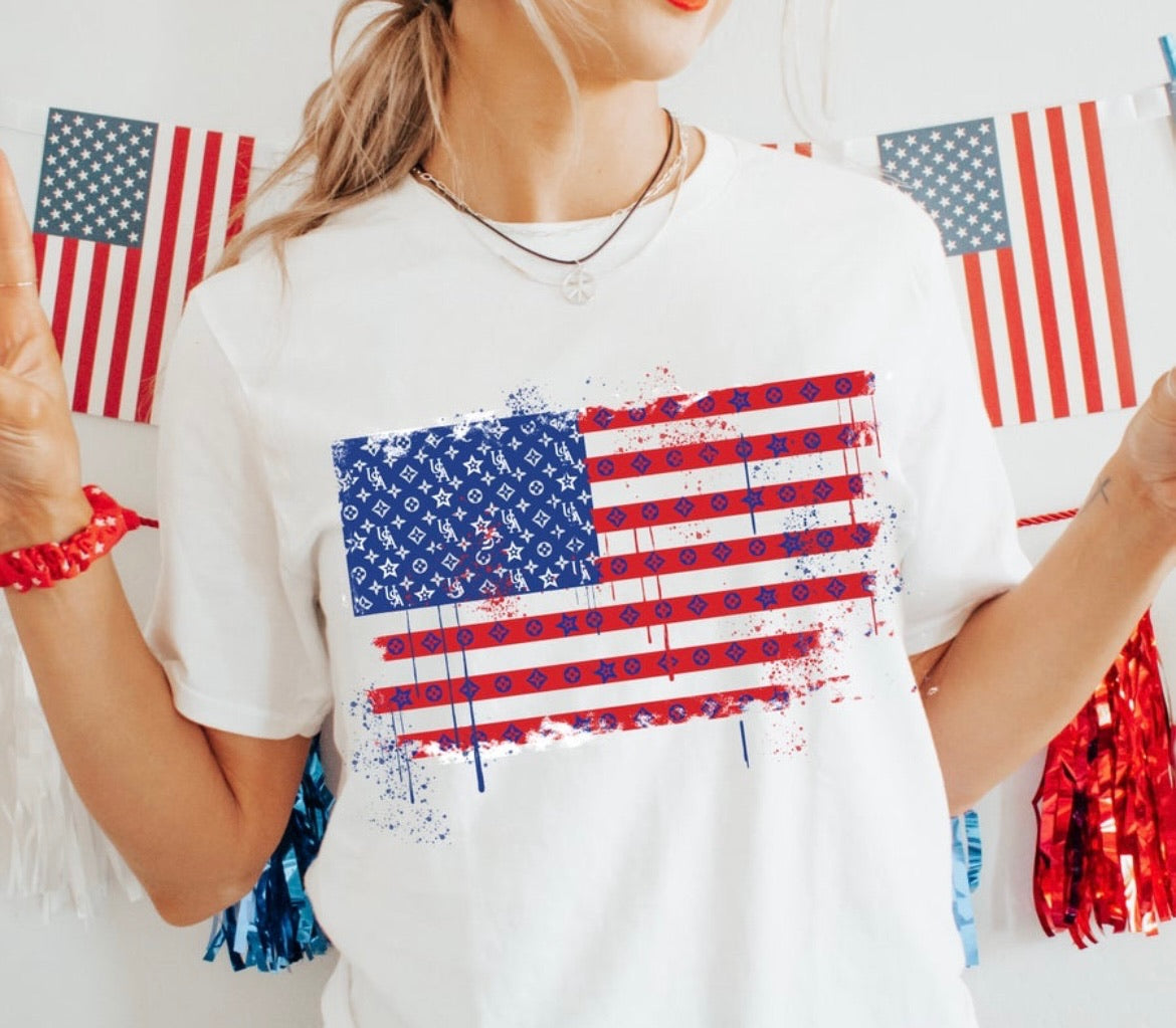 Old Glory Girl graphic top