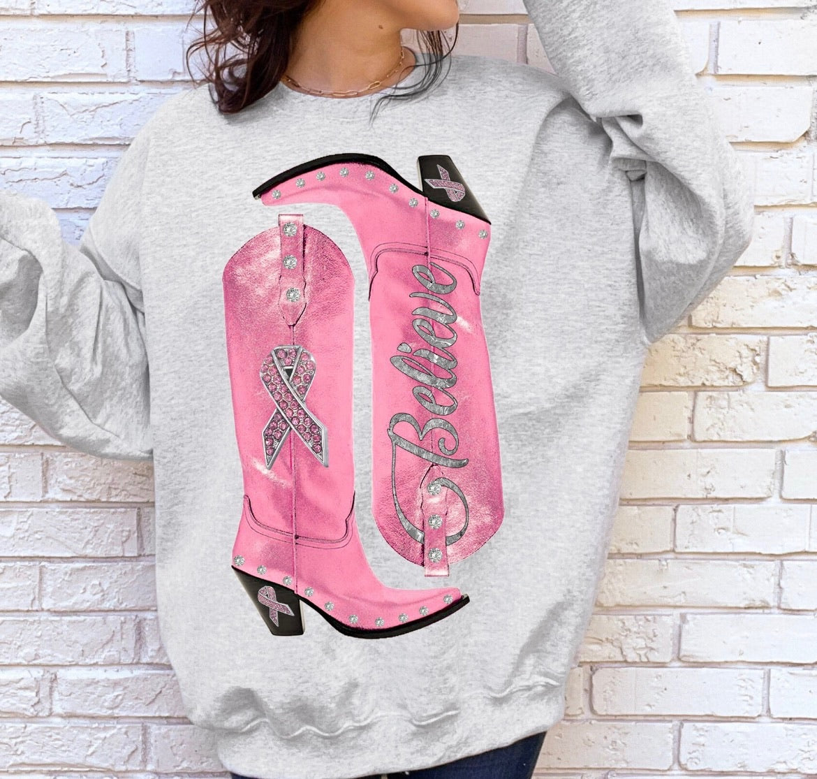 Boots For A Cure graphic top