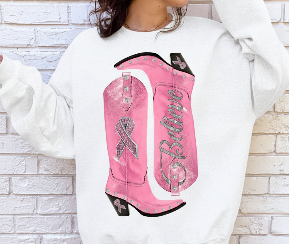 Boots For A Cure graphic top