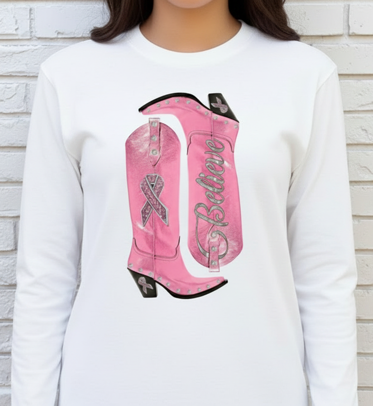 Boots For A Cure graphic top