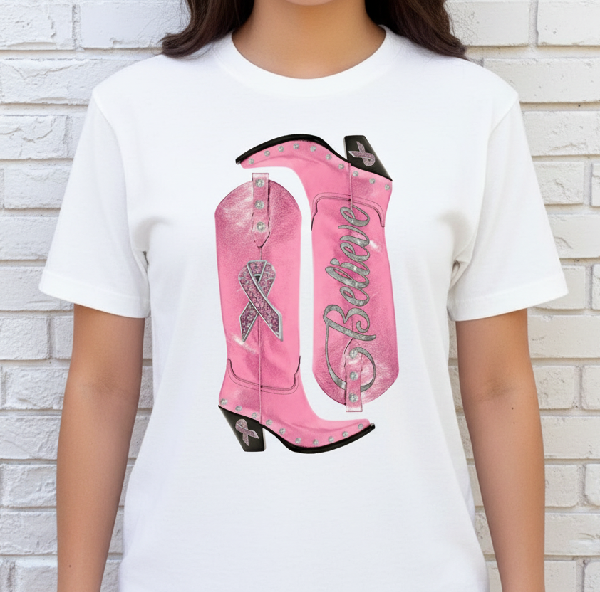 Boots For A Cure graphic top