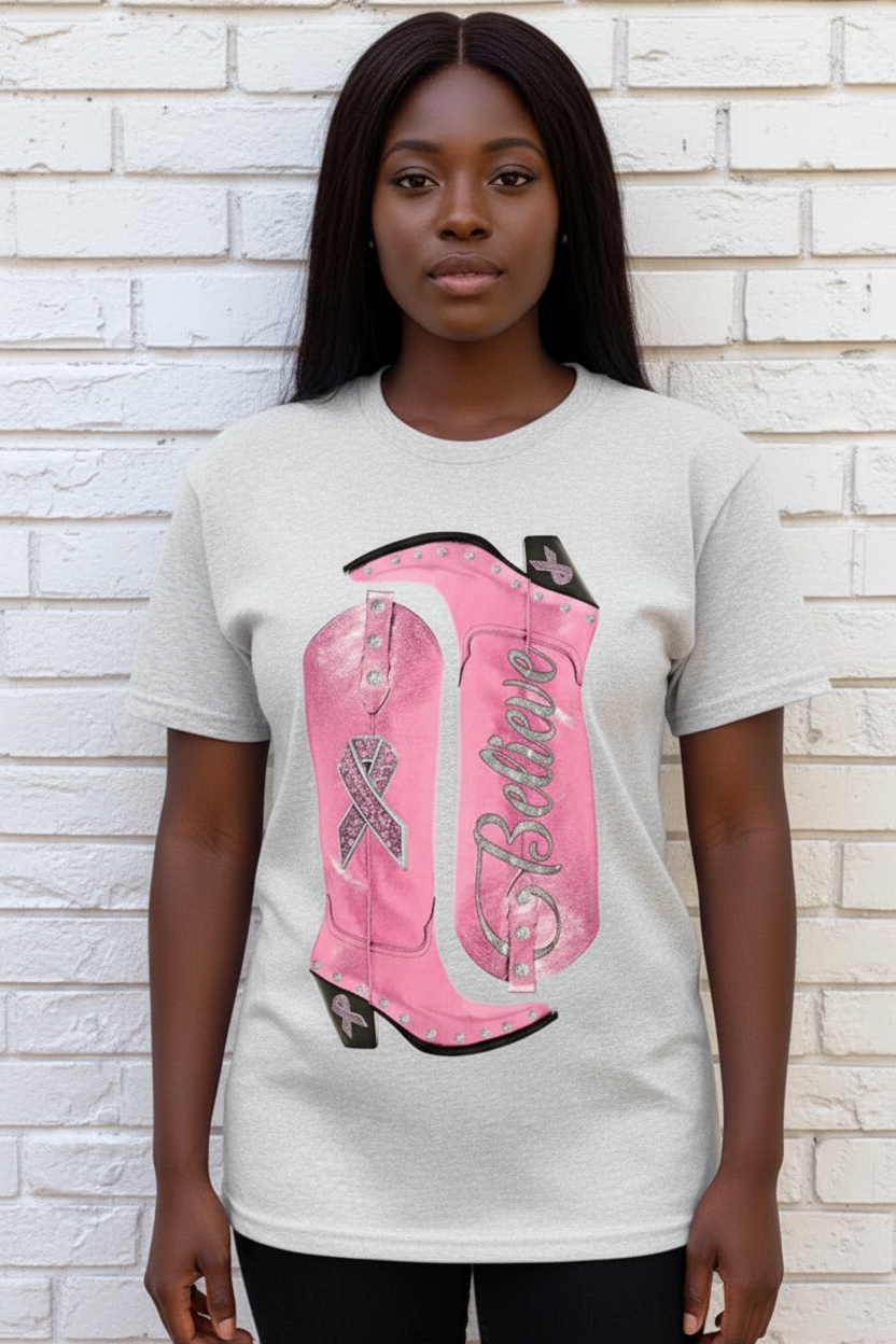 Boots For A Cure graphic top