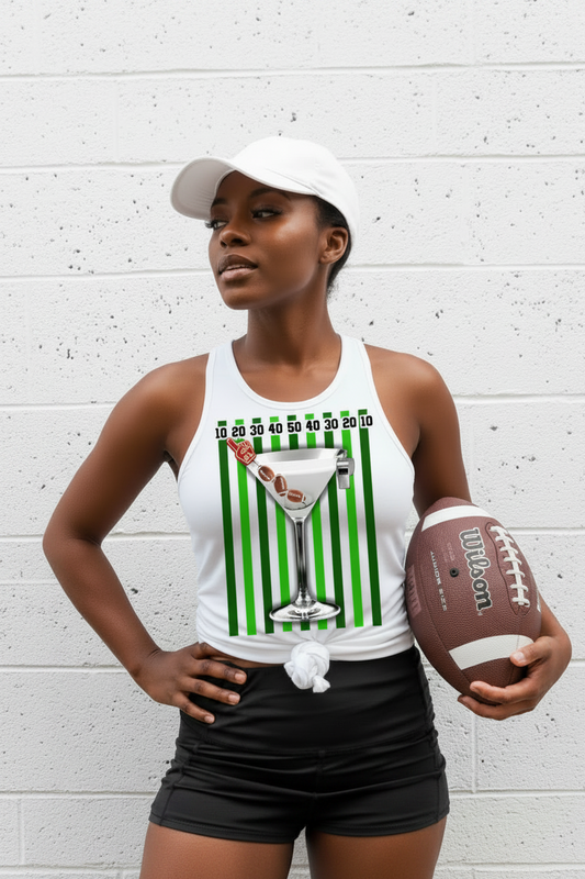 Touchdowns & Tinis graphic top