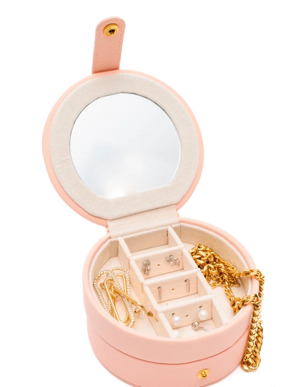 Round Travel Jewelry Case