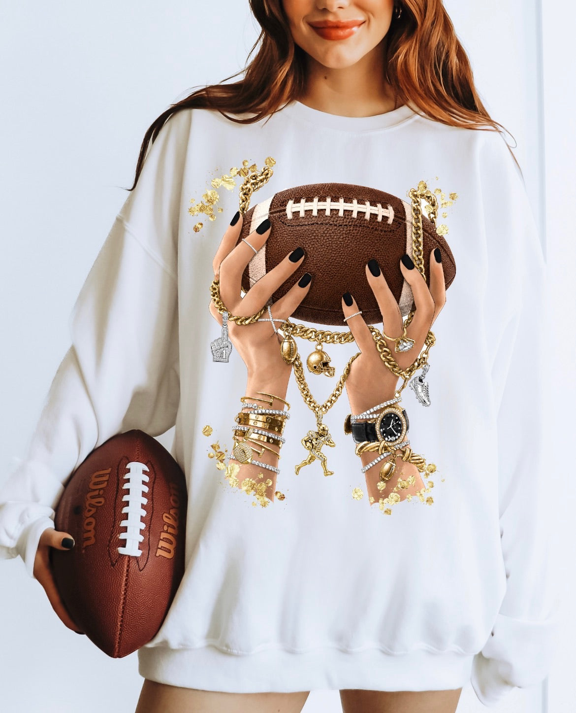Gridiron Glam graphic top