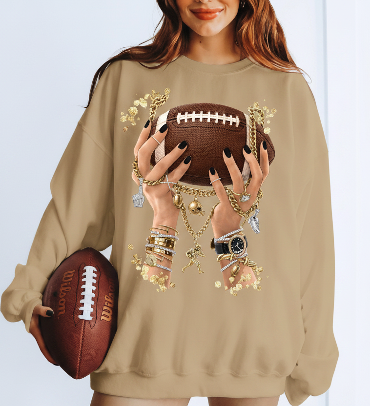 Gridiron Glam graphic top