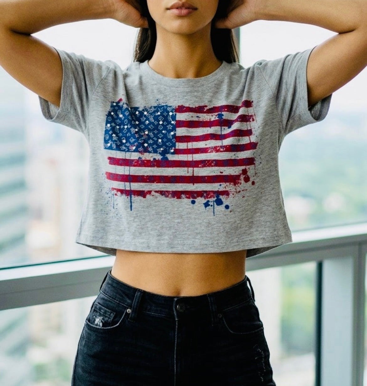 Old Glory Girl graphic top