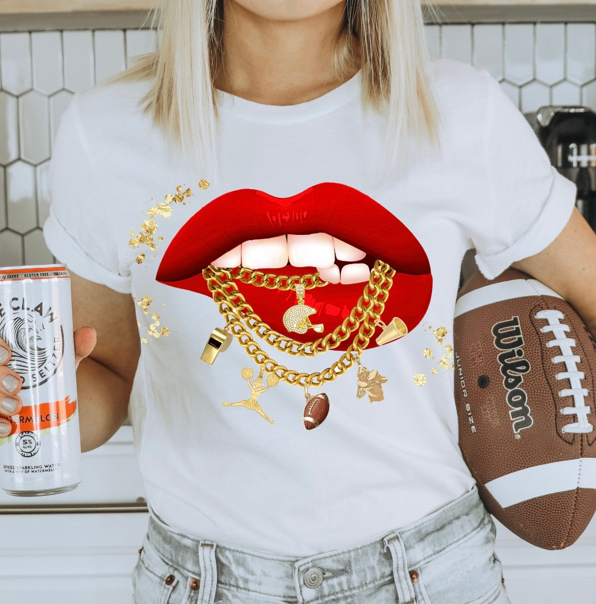 Game Day Glam graphic top