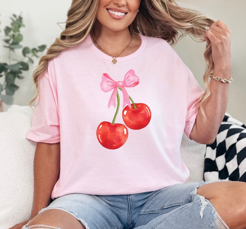 Cherry Bow tee or sweatshirt