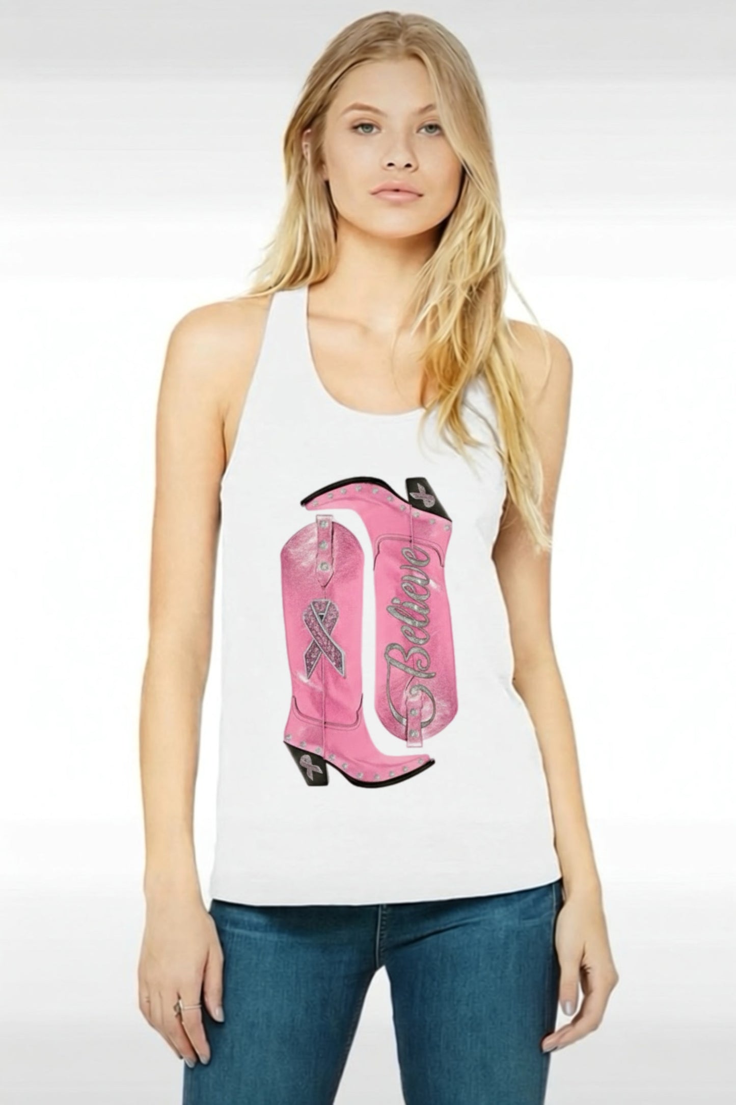 Boots For A Cure graphic top