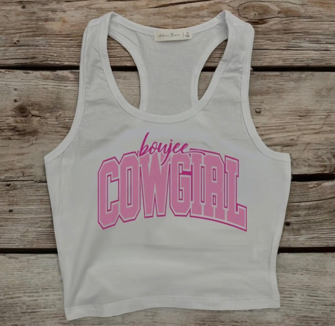 Boujee Cowgirl cropped tank