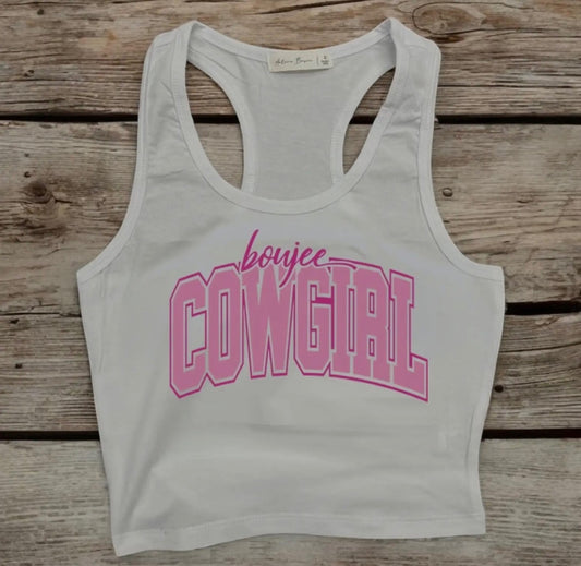 Boujee Cowgirl cropped tank