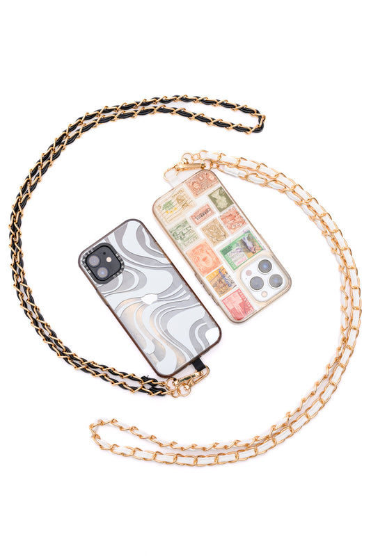 Gold Chain Cell Phone Lanyard Set