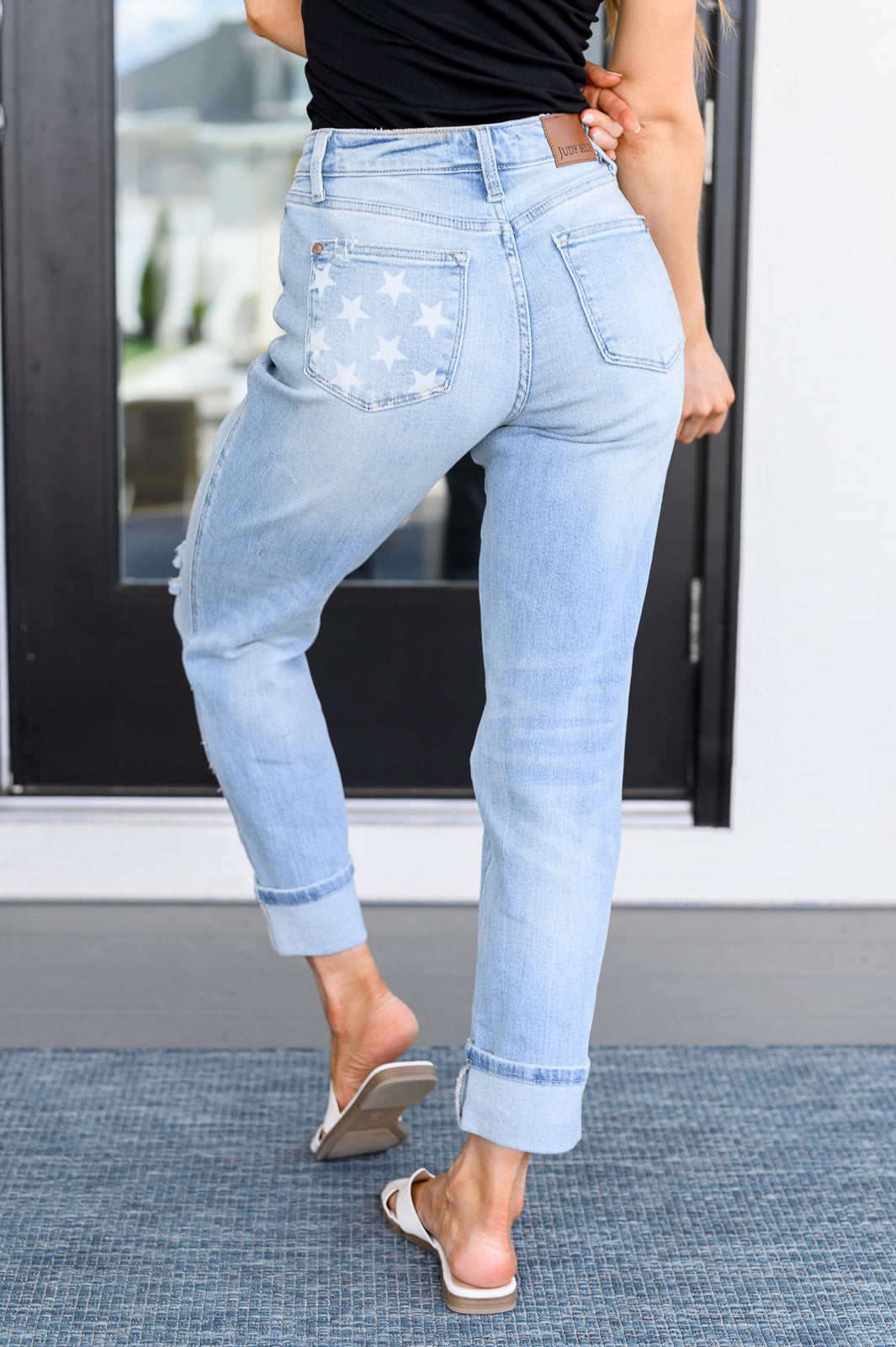 Judy Blue Sam Mid Rise Star jeans