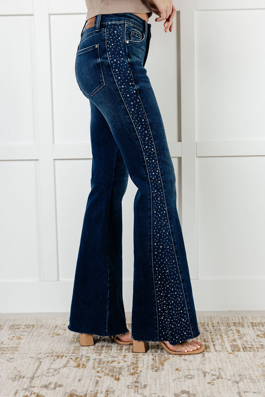 Judy Blue Shannon Rhinestone Flare Jeans