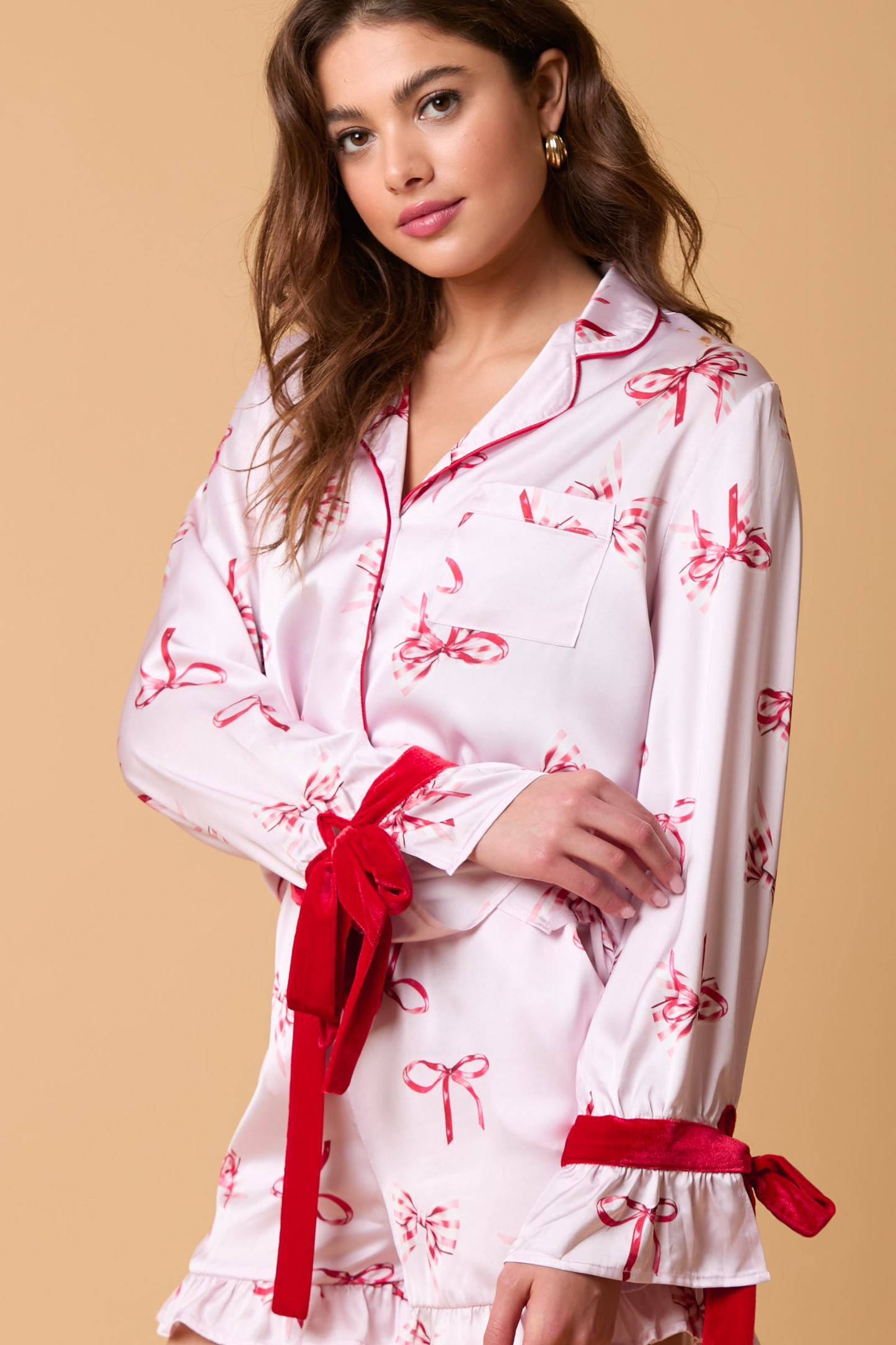 Satin Bow Pajama top